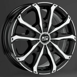 MSW 48 VAN GLOSS BLACK FULL POLISHED Wheel 7x17 - 17 inch 5x118 bold circle