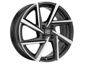 MSW 80/4 GLOSS BLACK FULL POLISHED Wheel 5x17 - 17 inch 4x100 bold circle
