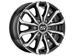 MSW 48 VAN 6L GLOSS BLACK FULL POLISHED Wheel 6,5x16 - 16 inch 6x120 bold circle