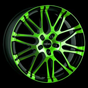 Oxigin 14 Oxrock neon green polish Wheel 8,5x18 - 18 inch 5x100 bold circle