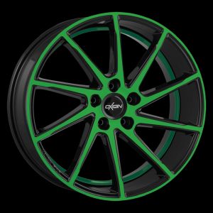 Oxigin 20 Attraction neon green polish Wheel 8,5x18 - 18 inch 5x108 bold circle
