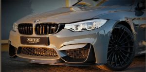 Aerodynamics front lip spoiler carbon linen fits for BMW M3 M4 F80/F82/83