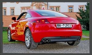 BN Pipes Audi TT 8J Middle and rear rear muffler