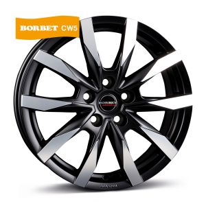 Borbet CW5 black polished matt Wheel 6x16 inch 5x130 bolt circle