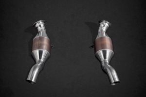 Catalytic converter set (L/R) for the Ferrari 458 Spider, Speciale and Italia, 100 cpi, without heat protection fits for Ferrari 458 Italia