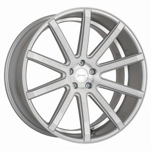 CORSPEED DEVILLE Silver-brushed-Surface/ undercut Color Trim weiß 10,5x22 5x120 bolt circle