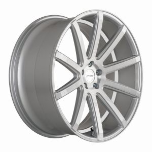 CORSPEED DEVILLE Silver-brushed-Surface/ undercut Color Trim weiß 8,5x19 5x114,3 bolt circle