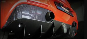 Aero dynamics rear diffuser carbon matt Race 1 linen fits for Ferrari 488 GTB