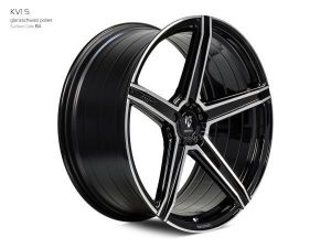 MB Design KV1S DC black shiney polished Wheel 9,5x21 - 21 inch 5x120 bolt circle