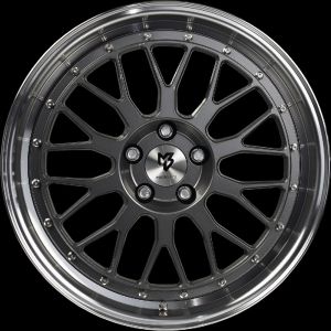 MB Design LV1 grey polished Wheel 7x17 - 17 inch 5x112 bolt circle