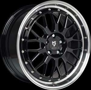 MB Design LV1 black shiney polished Wheel 7x17 - 17 inch 5x114,3 bolt circle