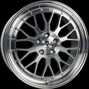 MB Design LV1 silver polished Wheel 7,5x18 - 18 inch 5x100 bolt circle