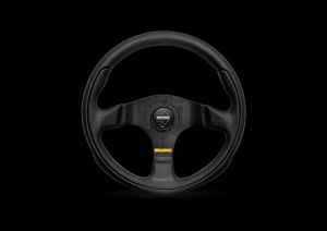 MOMO TEAM steering wheel D=300mm smoot leather black