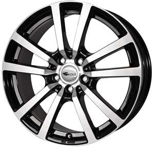 RC RC25T black glossy full polished (SGVP) Wheel 7,5x18 - 18 inch 5x108 bolt circle