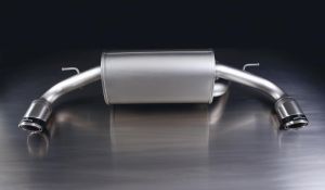 Remus sport exhaust centered with left/right each 1 tail pipe Ø 84 mm Carbon Race fits for BMW 1er F21 LCI 1.6l 100 kW (4zyl)