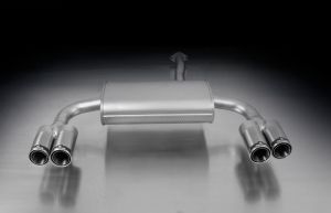 Remus sport exhaust left/right each 2 tail pipes Ø 84 mm Street Race fits for Kia Sportage 2,0l CVVT, 120 kW, 2010=>