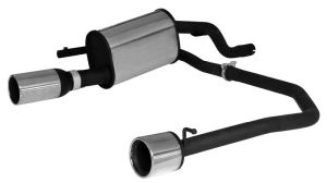 Remus sport exhaust with left/right each 1 tail pipe Ø 102 mm fits for Opel Corsa D 1,2l 59kW