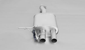 Remus sport exhaust with integrated valve (selectable tail pipes) and EEC-homologation, tube Ø 70 mm fits for Mini Cooper S 2,0l Turbo 141kw