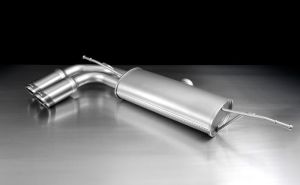 Remus sport exhaust with 2 tail pipes Ø 84 mm Carbon Race fits for Seat Leon 1,2l TSI 77kW