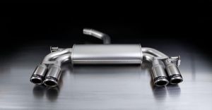 Remus sport exhaust with left/right each 2 tail pipes Ø 84 mm Carbon Race fits for Volkswagen Scirocco III 2,0l 147kW