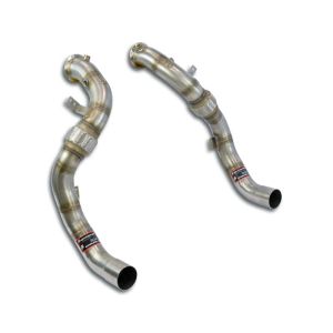 Supersprint pipe set  from turbo charger (for catalyst  replacement)possible with original exhaust from catalyst  fits for BMW F95 X5 M Competition X-Drive 4.4i V8 (S63M - 625 PS) 2020 ->