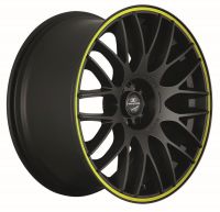 BARRACUDA KARIZZMA Mattblack Puresports / Color Trim gelb Wheel 7,5x17 - 17 inch 4x114,3 bolt circle