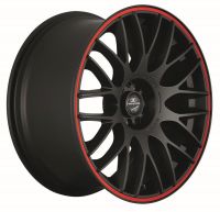 BARRACUDA KARIZZMA Mattblack Puresports / Color Trim rot Wheel 7,5x17 - 17 inch 4x108 bolt circle