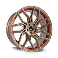 BARRACUDA DRAGOON Higloss-Bronze undercut Trimline red Wheel 9x19 - 19 inch 5x112 bolt circle