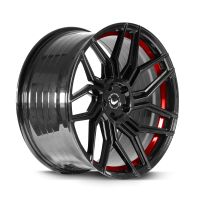 BARRACUDA DRAGOON Higloss-Black undercut Trimline red Wheel 8,5x19 - 19 inch 5x108 bolt circle