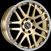 Etabeta COMBAT CV Gold matt lip + cap pol. Wheel 8x18 - 18 inch 5x130 bold circle