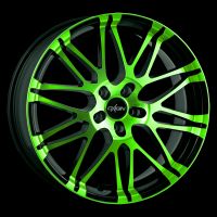 Oxigin 14 Oxrock neon green polish Wheel 8,5x19 - 19 inch 5x114,3 bold circle