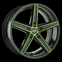 Oxigin 18 Concave neon green polish Wheel 8,5x18 - 18 inch 5x100 bold circle