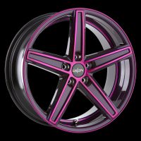 Oxigin 18 Concave pink polish Wheel 10x22 - 22 inch 5x120 bold circle