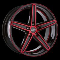 Oxigin 18 Concave red polish Wheel 8,5x18 - 18 inch 5x100 bold circle