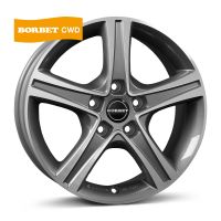 Borbet CWD mistral anthracite glossy polished Wheel 7x17 inch 5x112 bolt circle