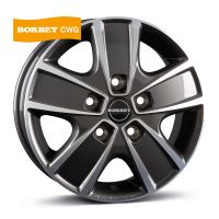 Borbet CWG mistral anthracite polished Wheel 6x16 inch 5x118 bolt circle