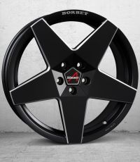 Borbet A  black matt Wheel 7,5x17 inch 5x100 bolt circle