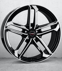Borbet ATX black polished glossy Wheel 8x19 inch 5x114,3 bolt circle