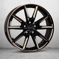 Borbet LX19 black glossy gold spoke rim Wheel 8x19 inch 5x114,3 bolt circle