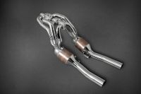 Capristo Manifolds (R/L) with 2x sports cats 200cpi (R/L) incl. post cat replacement pipes fits for Mercedes A/C/S/W205