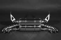 Capristo stainless steel rear muffler with 4x70mm tips without valves fits for Ferrari 348