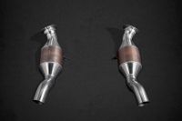 Catalytic converter set (L/R) for the Ferrari 458 Spider, Speciale and Italia, 100 cpi, without heat protection fits for Ferrari 458 Italia