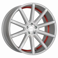 CORSPEED DEVILLE Silver-brushed-Surface/ undercut Color Trim rot 10,5x22 5x120 bolt circle