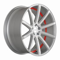 CORSPEED DEVILLE Silver-brushed-Surface/ undercut Color Trim rot 10,5x21 5x114,3 bolt circle
