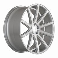 CORSPEED DEVILLE Silver-brushed-Surface/ undercut Color Trim weiß 10,5x21 5x112 bolt circle
