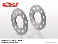 Eibach wheel spacers fits for Opel CORSA C (F08, F68) 10 mm widening spacers silver eloxed