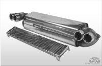 Fox sport exhaust part fits for Renault Clio II V6 final silencer cross exit right/left  - 2x76 type 12 right/left - with polished facia