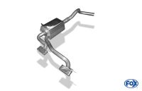 Fox sport exhaust part fits for Renault Megane II Sport final silencer centered - 2x130x50 type 52
