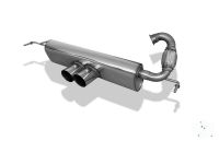 Fox sport exhaust part fits for Smart Forfour 453 Final silencer centered - 2x80 Typ 14 centered