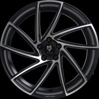 MB Design KV2 matt black polished Wheel 8.5x19 - 19 inch 5x120 bolt circle